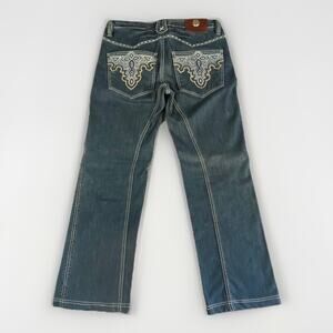 Antik Denim Rare Vintage Jeans Men’s 30 Button Fly Grunge Y2K Unique Stitching